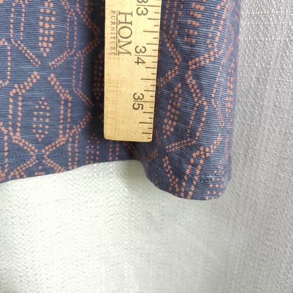 Toad and Co Cue Wrap Dress Womens Medium Blue Geometric Pockets - Picture 5 of 6